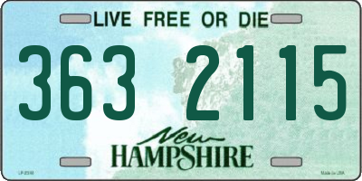 NH license plate 3632115