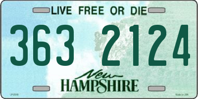 NH license plate 3632124