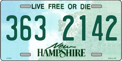 NH license plate 3632142
