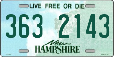 NH license plate 3632143