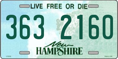 NH license plate 3632160