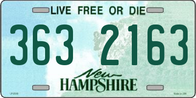 NH license plate 3632163