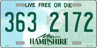NH license plate 3632172