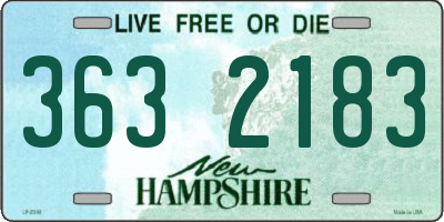 NH license plate 3632183