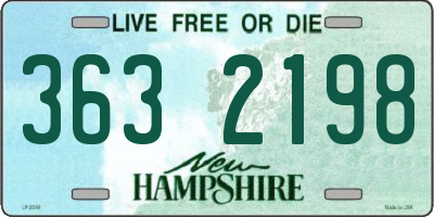 NH license plate 3632198