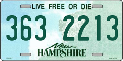 NH license plate 3632213