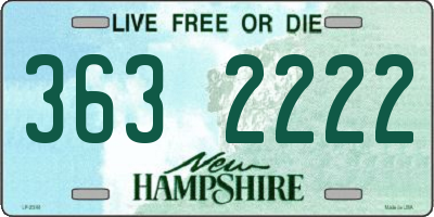 NH license plate 3632222