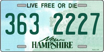 NH license plate 3632227