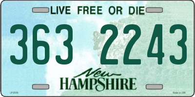 NH license plate 3632243
