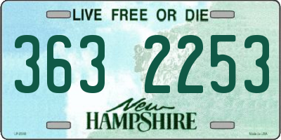 NH license plate 3632253