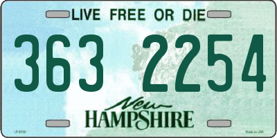 NH license plate 3632254