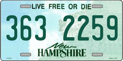 NH license plate 3632259