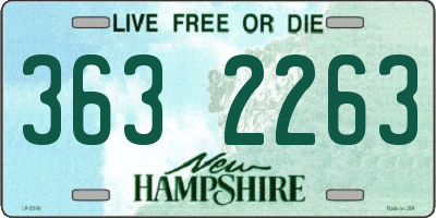 NH license plate 3632263