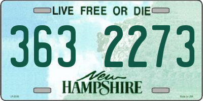 NH license plate 3632273