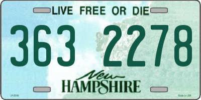NH license plate 3632278