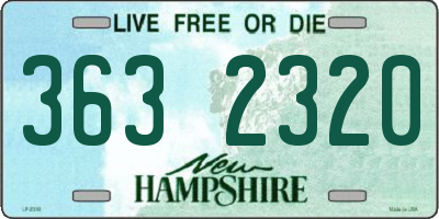NH license plate 3632320