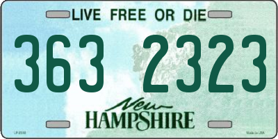 NH license plate 3632323
