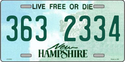 NH license plate 3632334