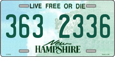 NH license plate 3632336