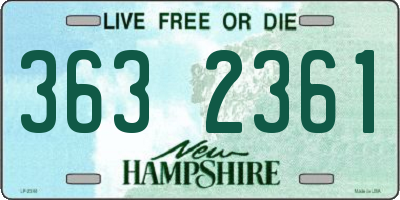 NH license plate 3632361