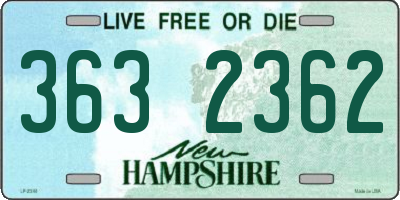 NH license plate 3632362