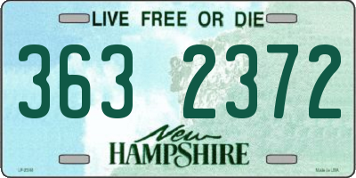 NH license plate 3632372