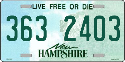 NH license plate 3632403