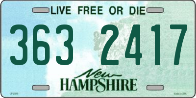 NH license plate 3632417