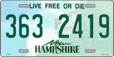 NH license plate 3632419