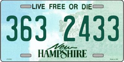 NH license plate 3632433