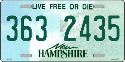 NH license plate 3632435