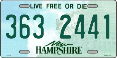 NH license plate 3632441
