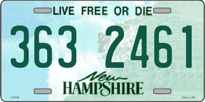 NH license plate 3632461