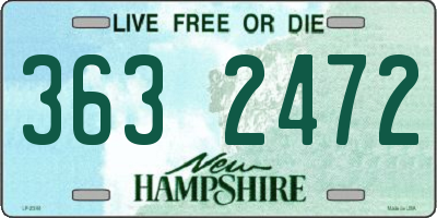NH license plate 3632472