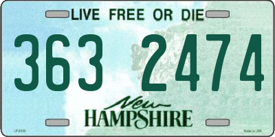 NH license plate 3632474
