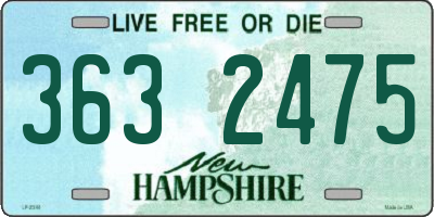 NH license plate 3632475