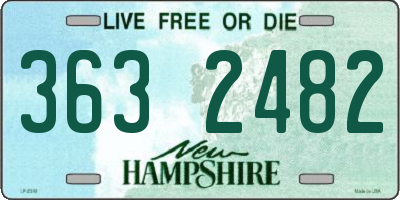 NH license plate 3632482