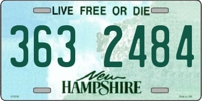 NH license plate 3632484