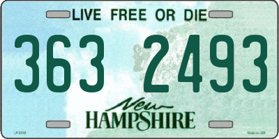 NH license plate 3632493