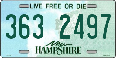 NH license plate 3632497