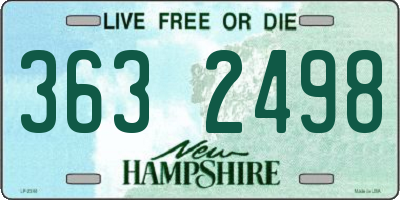 NH license plate 3632498