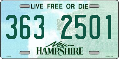 NH license plate 3632501
