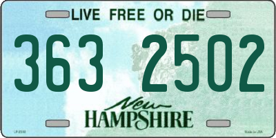 NH license plate 3632502