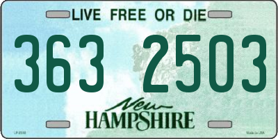 NH license plate 3632503