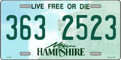 NH license plate 3632523