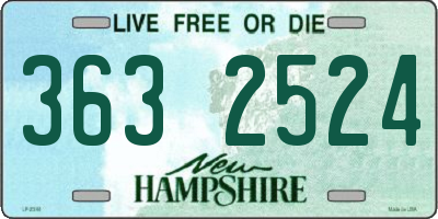 NH license plate 3632524