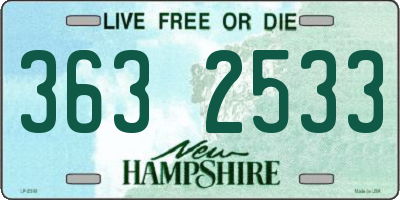 NH license plate 3632533
