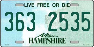 NH license plate 3632535