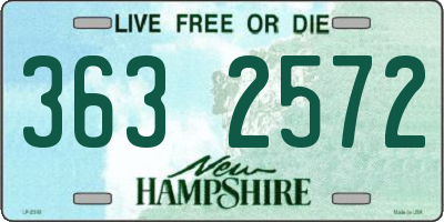 NH license plate 3632572