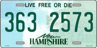 NH license plate 3632573